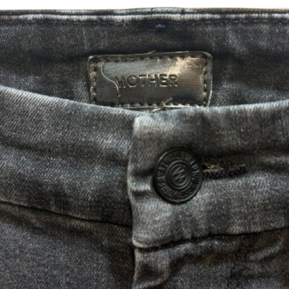 MOTHER Denim Looker Ankle Fray Gray Size 27 EUC - Picture 6 of 12